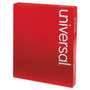 Universal Four-Section Pressboard Classification Folders, 2" Expansion, 1 Divider, 4 Fasteners, Letter Size, Red Exterior, 10/Box View Product Image