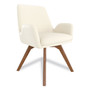 Union & Scale MidMod Fabric Guest Chair, 24.8" x 25" x 31.8", Cream Seat, Cream Back (UOS24398962) View Product Image