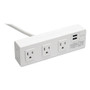 Tripp Lite Surge Protector, 3 AC Outlets/2 USB Ports, 10 ft Cord, 510 J, White (TRPTLP310USBCW) View Product Image