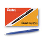 Pentel Arts Sign Pen Fine Point Color Marker, Extra-Fine Bullet Tip, Blue, Dozen View Product Image