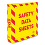 Avery UltraDuty Safety Data Sheet Binders with Chain, 3 Rings, 2" Capacity, 11 x 8.5, Yellow/Red View Product Image