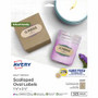 Avery Multipurpose Label - Waterproof - 1 1/8" Width x 2 1/4" Length - Permanent Adhesive - Oval Scallop - Inkjet, Laser Product Image 