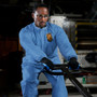 KleenGuard A20 Breathable Particle Protection Coveralls, Zip Front, Elastic Back, Wrists, Ankles, 3X-Large, Blue, 20/Carton View Product Image