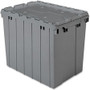 Akro-Mils Attached Lid Storage Container - Internal Dimensions: 16.88" Height - External Dimensions: 21.5" Length x 15" Width x 17" Height - 100 lb - 17 gal - Padlock, String/Button Tie Closure Product Image 