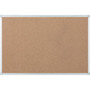 MasterVision Ayda Cork Bulletin Board - 0.50" Board Height x 36" Board Width x 48" Board Depth - Cork Surface - Self-healing, Durable, Resilient, Heavy-gauge - Aluminum Frame Product Image 