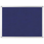 MasterVision Ayda Fabric 24"W Bulletin Board - Blue Fabric Surface - Tackable, Sleek Style, Robust - 0.5" Height x 24" Width Product Image 