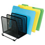 Universal Deluxe Mesh Stacking Sorter, 5 Sections, Letter to Legal Size Files, 14.63" x 8.13" x 7.5", Black View Product Image