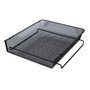 Universal Deluxe Mesh Stackable Front Load Tray, 1 Section, Letter Size Files, 11.25" x 13" x 2.75", Black View Product Image