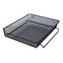 Universal Deluxe Mesh Stackable Front Load Tray, 1 Section, Letter Size Files, 11.25" x 13" x 2.75", Black View Product Image