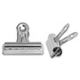 Business Source Bulldog Grip Clips - No. 2 - 2.3" Width - for Paper - Heavy Duty - Silver Product Image 