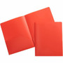 Business Source Letter Portfolio - 8 1/2" x 11" - 30 Sheets Capacity - 2 Pocket(s) - Red Product Image 