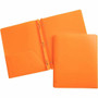 Business Source Letter Portfolio - 8 1/2" x 11" - 50 Sheets Capacity - 3 x Prong Fastener(s) - 2 Pocket(s) - Orange Product Image 