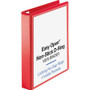 Business Source Red D-ring Binder - 1 1/2" Binder Capacity - Letter - 8 1/2" x 11" Sheet Size - Fastener(s): D-Ring - Pocket(s): 4 Product Image 