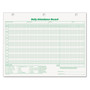 TOPS Daily Employee Attendance Record Form - 50 Sheet(s) - 11" x 8.50" Sheet Size - 3 x Holes - White - White Sheet(s) Product Image 