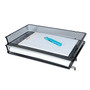 Universal Deluxe Mesh Stacking Side Load Tray, 1 Section, Legal Size Files, 17" x 10.88" x 2.5", Black View Product Image