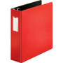 Business Source Slanted D-ring Binders - 3" Binder Capacity - 3 Ring(s) - Fastener(s): D-Ring - Pocket(s): 2, Internal - Chipboard, Polypropylene - (BSN33116) Product Image 
