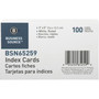 Business Source Ruled White Index Cards (BSN65259BX) View Product Image