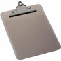 Business Source Spring Clip Plastic Clipboard - 8 1/2" x 11" Sheet Size - Spring Clip - Plastic - Smoke - (BSN01861BX) Product Image 