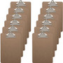 Business Source Mini Clipboard with Standard Metal Clip - Standard - 6" x 9" Sheet Size - Hardboard - Brown - (BSN16506BX) Product Image 