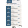 Business Source Standard Book Rings - 1" Diameter - Silver - Nickel Plated - 100/Box Product Image 