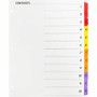 Business Source Table of Content Quick Index Dividers - Printed Tab(s) - Digit - 1-12 - 12 Tab(s)/Set - 8.5" Divider Width x 11" Divider Length - (BSN21903) Product Image 