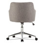 Alera Captain Series Mid-Back Chair, Supports Up to 275 lb, 17.5" to 20.5" Seat Height, Gray Tweed Seat/Back, Chrome Base View Product Image