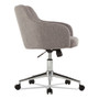 Alera Captain Series Mid-Back Chair, Supports Up to 275 lb, 17.5" to 20.5" Seat Height, Gray Tweed Seat/Back, Chrome Base View Product Image