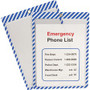 C-Line Safety Striped Shop Ticket Holders - 0.1" Height x 9.8" Width x 13.6" Length - Vinyl - Blue, White Product Image 
