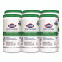 Clorox Healthcare Hydrogen Peroxide Cleaner Disinfectant Wipes, 5.75 x 6.75, Unscented, White, 155/Canister, 6 Canisters/Carton View Product Image