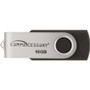 Compucessory Password Protected USB Flash Drives - 16 GB - USB 2.0 - 12 MB/s Read Speed - 5 MB/s Write Speed - Aluminum Product Image 