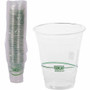 Eco-Products 12 oz GreenStripe Cold Cups - 12 fl oz - Clear, Green - Polylactic Acid (PLA) - Cold Drink Product Image 