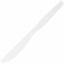 Genuine Joe Heavyweight Disposable Knives - 1 Piece(s) - Knife - 1 x Knife - Disposable - White Product Image 