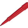 Paper Mate Point Guard Flair Felt Tip Porous Point Pen, Stick, Medium 0.7 mm, Red Ink, Red Barrel, Dozen View Product Image