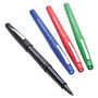 Paper Mate Point Guard Flair Felt Tip Porous Point Pen, Stick, Medium 0.7 mm, Red Ink, Red Barrel, Dozen (PAP8420152) View Product Image
