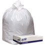 Genuine Joe Low Density White Can Liners - 56 gal Capacity - 47" Length x 43" Width x 0.90 mil (23 Micron) Thickness - Low Density - White - Industrial Trash Product Image 