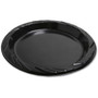 Genuine Joe Round Plastic Black Plates (GJO10429CT) View Product Image