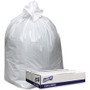 Genuine Joe Low Density White Can Liners - 60 gal Capacity - 58" Length x 38" Width x 0.90 mil (23 Micron) Thickness - Low Density - White - Can, Waste Disposal Product Image 