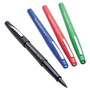 Paper Mate Point Guard Flair Felt Tip Porous Point Pen, Stick, Medium 0.7 mm, Green Ink, Green Barrel, Dozen View Product Image