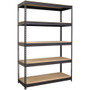 Lorell Fortress Riveted Shelving - 5 Compartment(s) - 5 Shelf(ves) - 72" Height x 48" Width x 18" Depth - Heavy Duty, Rust Resistant - 28% Recycled Product Image 