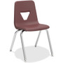 Lorell 18" Seat-height Student Stack Chairs - Four-legged Base - Burgundy - Polypropylene Product Image 