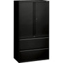 HON 800 Series Wide Lateral File with Storage Cabinet - 2-Drawer - 36" Width x 18" Depth x 64.2" Height - 3 x Shelf(ves) - 2 x Drawer(s) for File - 2 x Side Open Door(s) Product Image 