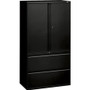 HON 800 Series Wide Lateral File with Storage Cabinet - 2-Drawer - 36" Width x 18" Depth x 64.2" Height - 3 x Shelf(ves) - 2 x Drawer(s) for File - 2 x Side Open Door(s) Product Image 