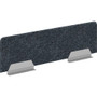 HON HUVDSAO1348 Privacy Screen - 46" Width x 13" Height - Silver Frame - Polyethylene Terephthalate (PET) - Dark Gray Product Image 