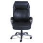 SertaPedic Cosset Big and Tall Executive Chair, Supports Up to 400 lb, 19" to 22" Seat Height, Black Seat/Back, Slate Base View Product Image