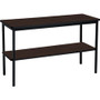 Iceberg Utility Table - Walnut Laminate Rectangle Top - Powder Coated Black Base - 500 lb Capacity - 48" Table Top Length x 18" Table Top Width x 0.75" Table Top Thickness - 30" Height Product Image 