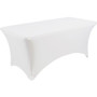 Iceberg Stretch Fabric Table Cover - 72" Length x 30" Width - Polyester, Spandex - White Product Image 