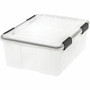IRIS WeatherTight Heavy-duty Storage Tote - Internal Dimensions: 17" Length x 13.50" Width x 6.88" Height - External Dimensions: 19.7" Length x 15.8" Depth x 7.8" Height - 30 lb - 7.65 gal - Lid Lock Closure Product Image 
