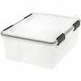 IRIS WeatherTight Heavy-duty Storage Tote - Internal Dimensions: 17" Length x 13.50" Width x 6.88" Height - External Dimensions: 19.7" Length x 15.8" Depth x 7.8" Height - 30 lb - 7.65 gal - Lid Lock Closure Product Image 