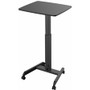 Kantek Mobile Height-Adjustable Compact Sit-Stand Desk - Rectangle Top - 17.60 lb Capacity - Height Adjustable - 29.60" to 44.20" Adjustment - 23.60" Table Top Width x 20.50" Table Top Depth - (KTKSTS300B) Product Image 