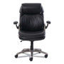 SertaPedic Cosset Mid-Back Executive Chair, Supports Up to 275 lb, 18.5" to 21.5" Seat Height, Black Seat/Back, Slate Base (SRJ48966) View Product Image